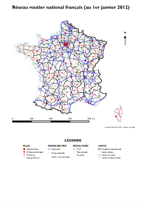 Réseau routier national français